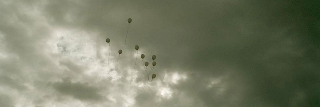 Balloons flying